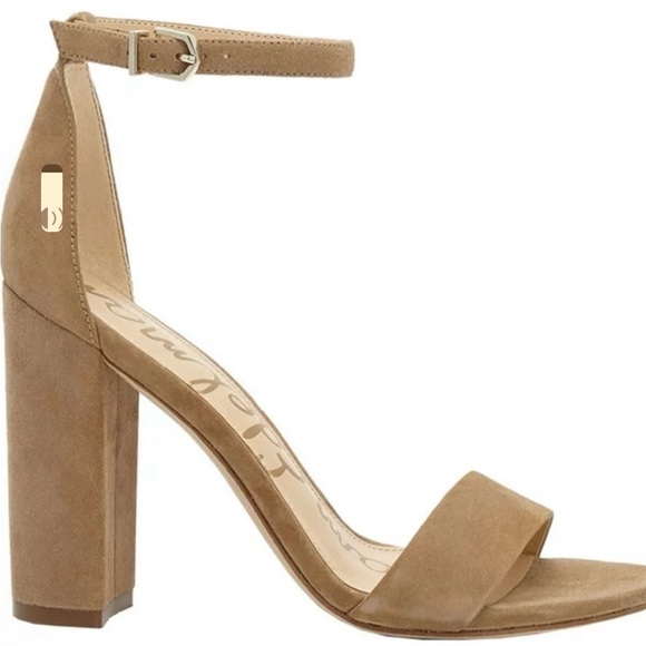 Sam Edelman Yaro Block Heel Nude Suede - Picture 3 of 8
